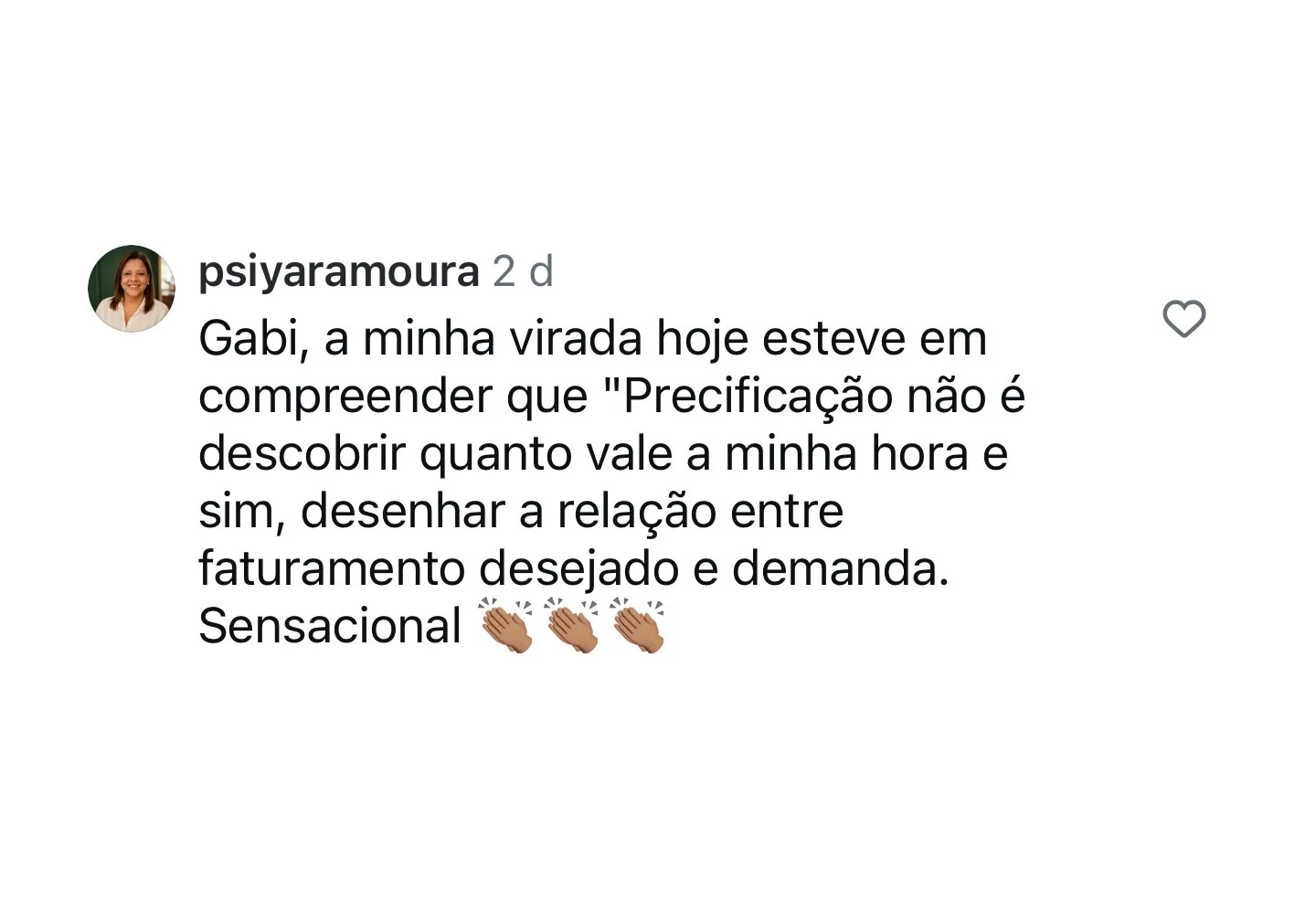 Depoimento 1 de participante do Desafio A Virada do Consultório
