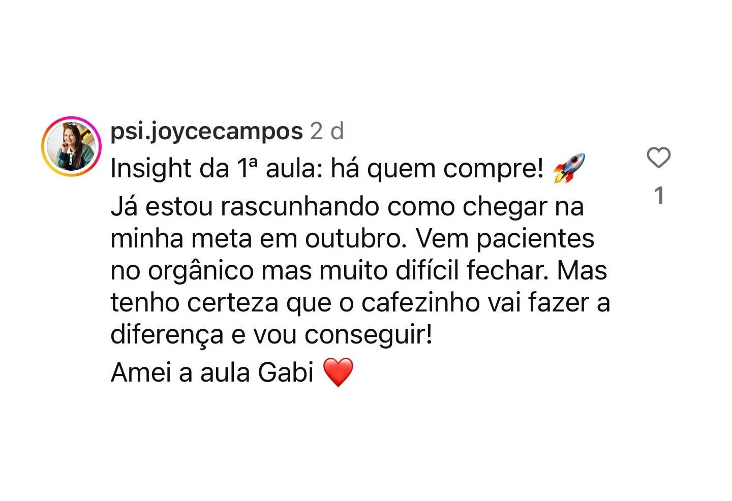 Depoimento 2 de participante do Desafio A Virada do Consultório