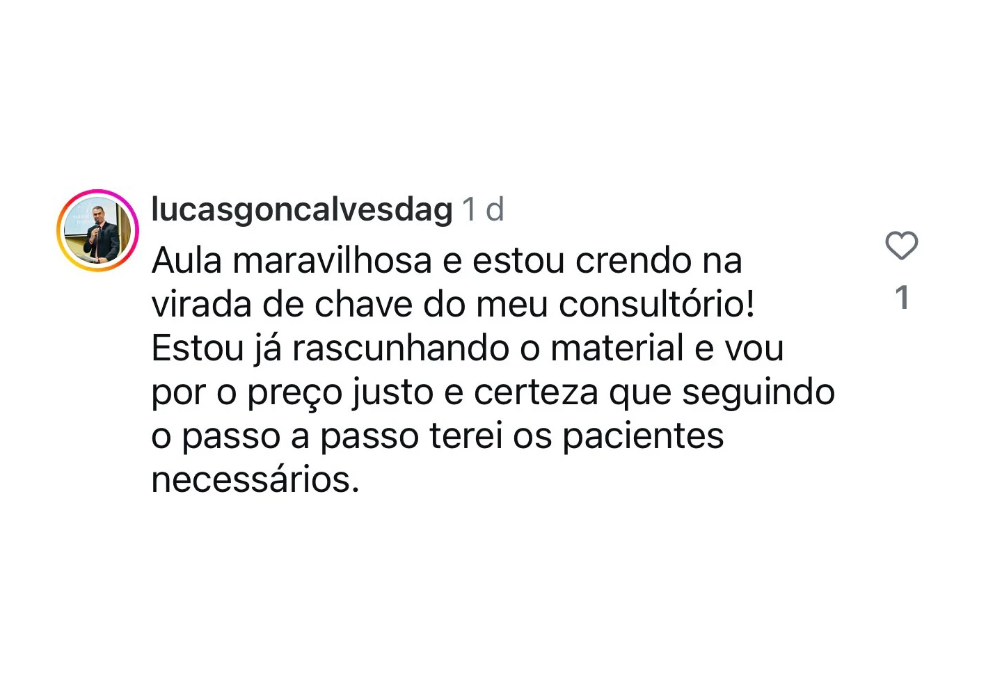 Depoimento 3 de participante do Desafio A Virada do Consultório