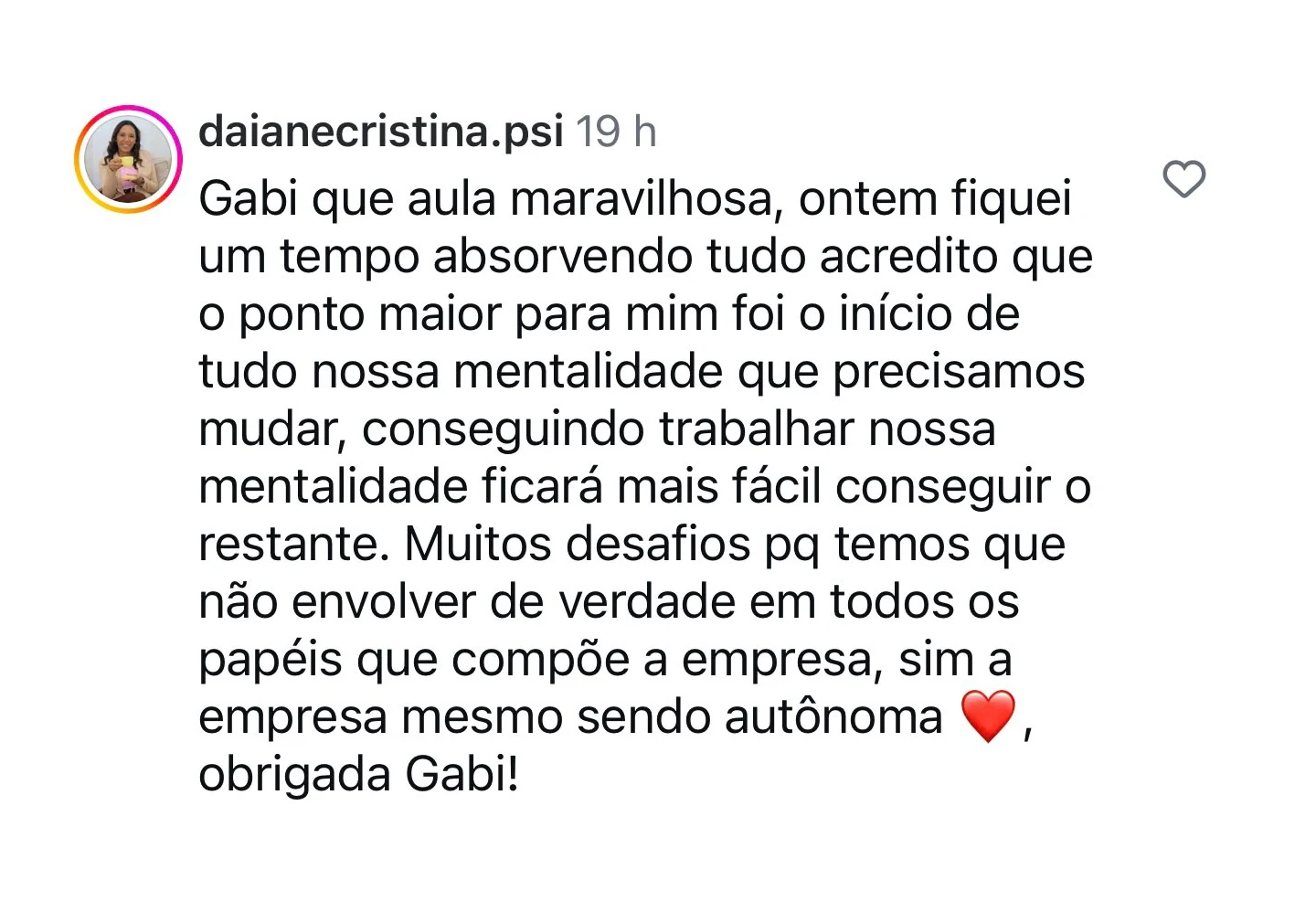 Depoimento 8 de participante do Desafio A Virada do Consultório